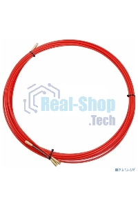 Протяжка кабельная Rexant (мини УЗК в бухте), стеклопруток, d=3,5 мм 10 м, красная