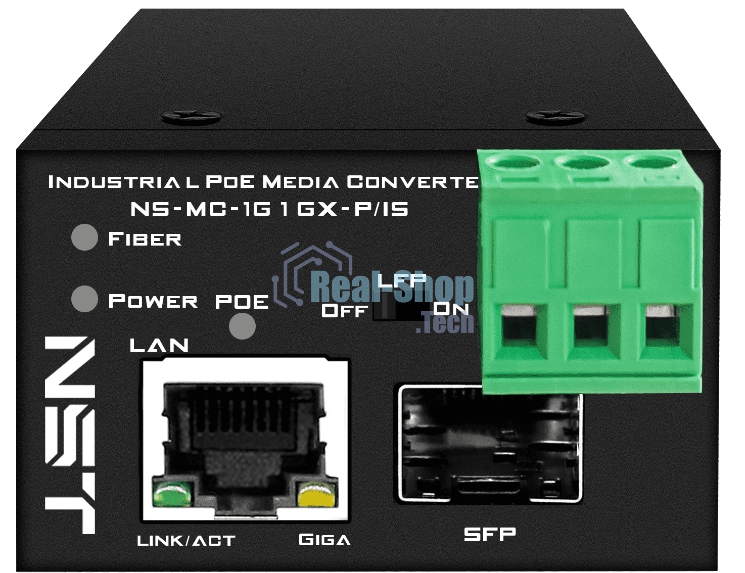 Промышленный компактный Ultra PoE медиаконвертер Gigabit Ethernet, SFP 1000Мбит/c, RJ45 10/100/1000Мбит/c, поддержка LFP. Порт PoE: до 90W (IEEE 802.3af/at/bt). Автоматическое определение PoE устройств. Суммарная мощность PoE - до 90W; Встроенная грозозащита 6kV. Питание: 1 x вход DC37-57V(93W), БП в комплект НЕ входит. Монтаж на DIN-рейку (крепление в комплекте); Размеры (ШхВхГ): 36х44х45мм. Вес: 0,15кг. Рабочая температура: -40…+80°С.