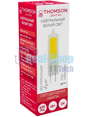 Лампа LED Thomson G4, капсульная, 6Вт, 4000К, белый нейтральный, TH-B4202, 1 шт.