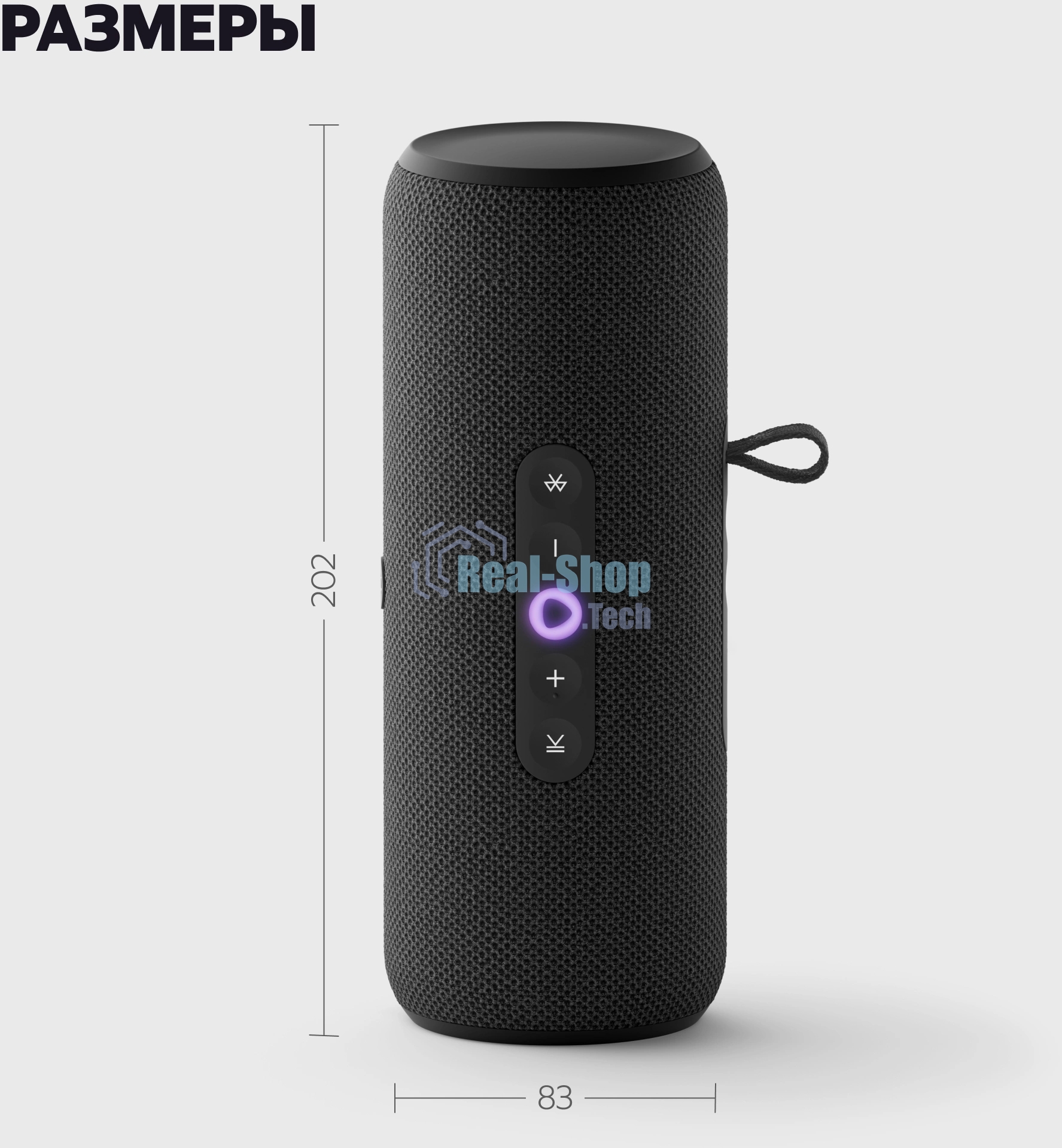 Умная колонка Yandex Стрит Алиса черный 30W 2.0 BT/Wi-Fi 10м 3300mAh (YNDX-00030BLK)