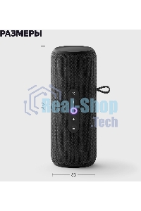 Умная колонка Yandex Стрит Алиса черный 30W 2.0 BT/Wi-Fi 10м 3300mAh (YNDX-00030BLK)