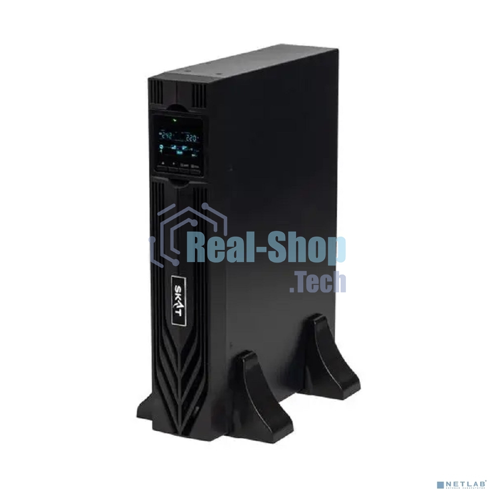 Источник бесперебойного питания Бастион SKAT-UPS 1000-RACK-ON-2X9 P3 Online, синус, 1000ВА/1000 Вт, стойка/на пол, 2xSchuko, встр. АКБ 24В (2x9 Ач), SNMP/USB/RS-232/EPO, доп блок до 4 шт SKAT BC 24/18S3, МПТ (8760)