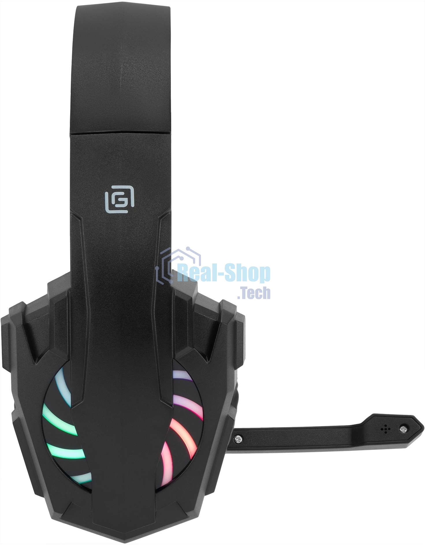 Гарнитура Oklick HS-L355G чёрный, проводная, 3.5 мм, подсветка
