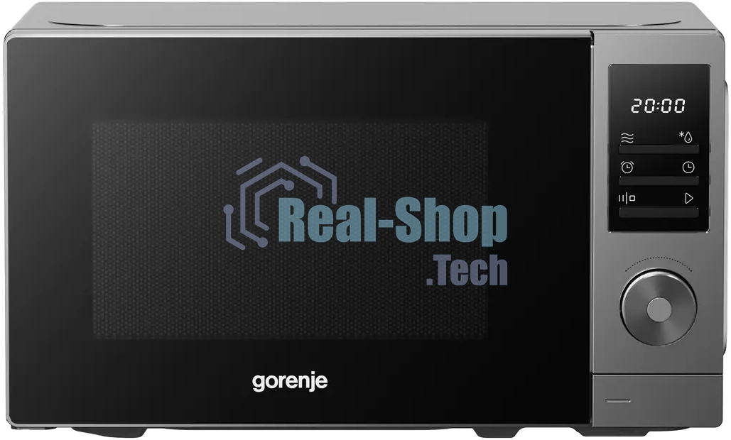 Микроволновая печь Gorenje MO20A3T4 серый/черный, 20 л, 700 Вт, переключатели - поворотный механизм