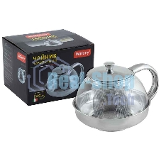 Чайник заварочный Mallony Menta-600 корпус/фильтр из нерж стали, 600 мл