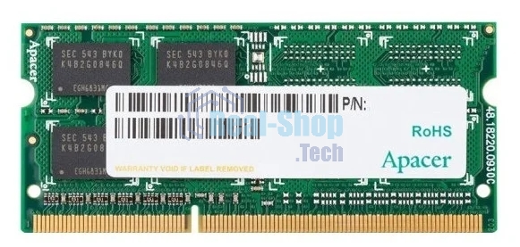 Оперативная память Apacer, DDR3, 4GB (1x4GB), 1600MHz, CL11, SO-DIMM