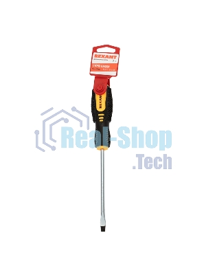 Отвертка шлицевая Rexant SL 6х125 мм, двухкомпонентная рукоятка