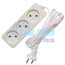 Удлинитель быт. ТМ Союз 1300 Вт 3 гн. ШВВП 1,5 м 481S-0301