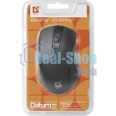 Мышь беспроводная Defender Datum MM-265 черный, 1600 dpi, радиоканал, USB, кнопки - 4