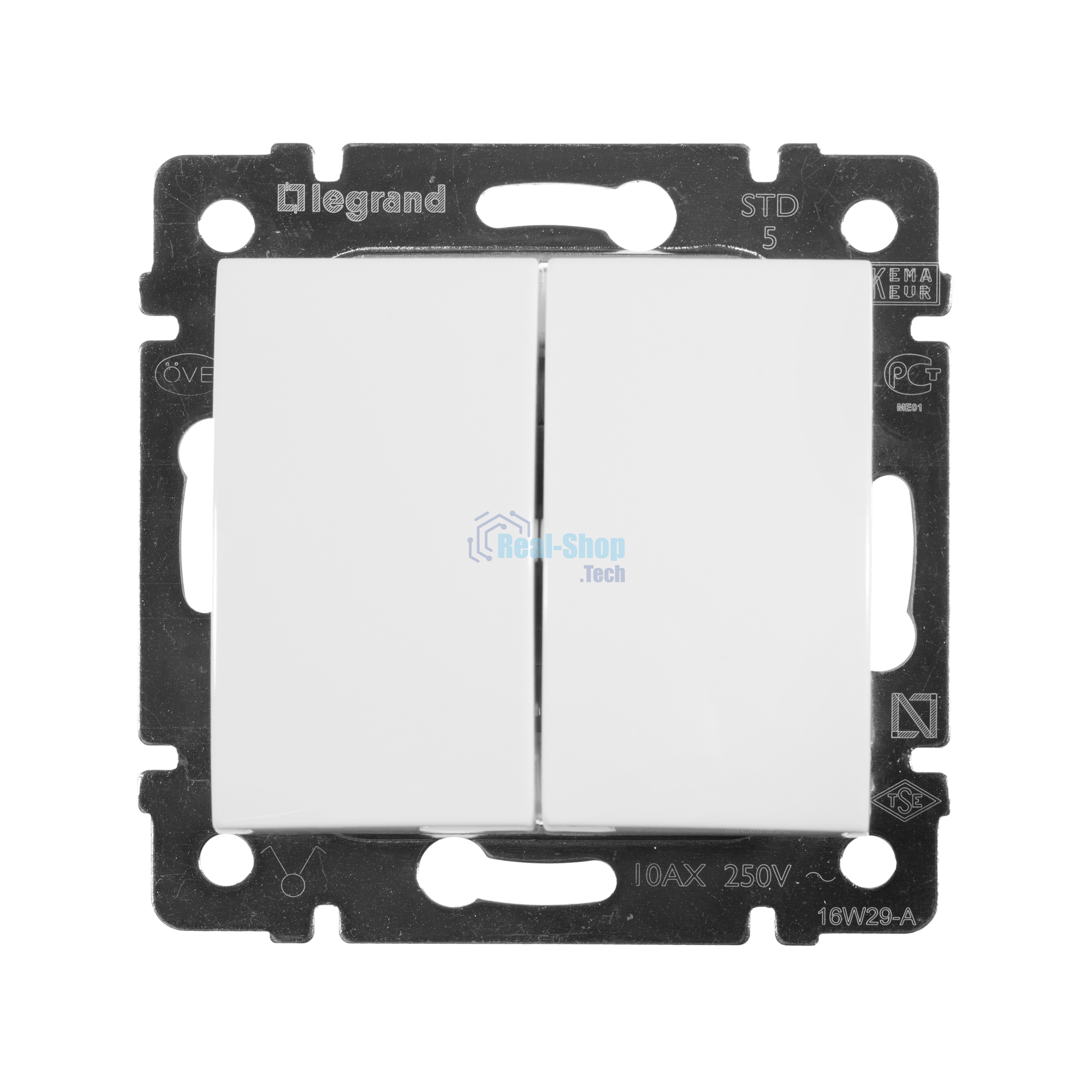 Выключатель Valena двойной выключатель/белый