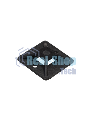 Самоклеющаяся площадка для крепления стяжек ExeGate EX293144RUS STM2525B-100 (25х25 мм, halogen free, -40°C - +85°C, черная, 100 шт)