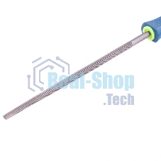 Напильник Сибртех, 200 мм круглый, двухкомпонентная рукоятка, №2