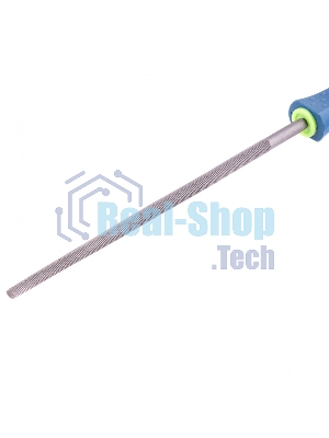 Напильник Сибртех, 200 мм круглый, двухкомпонентная рукоятка, №2