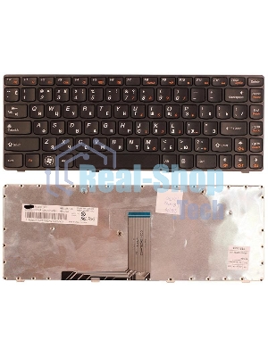 Клавиатура для ноутбука Lenovo Ideapad B470 V470 черная с рамкой