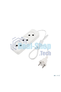 Удлинитель Rexant 3 гнезда, 1.5 м, 2х0.75 мм², б/з, белый (Сделано в России)