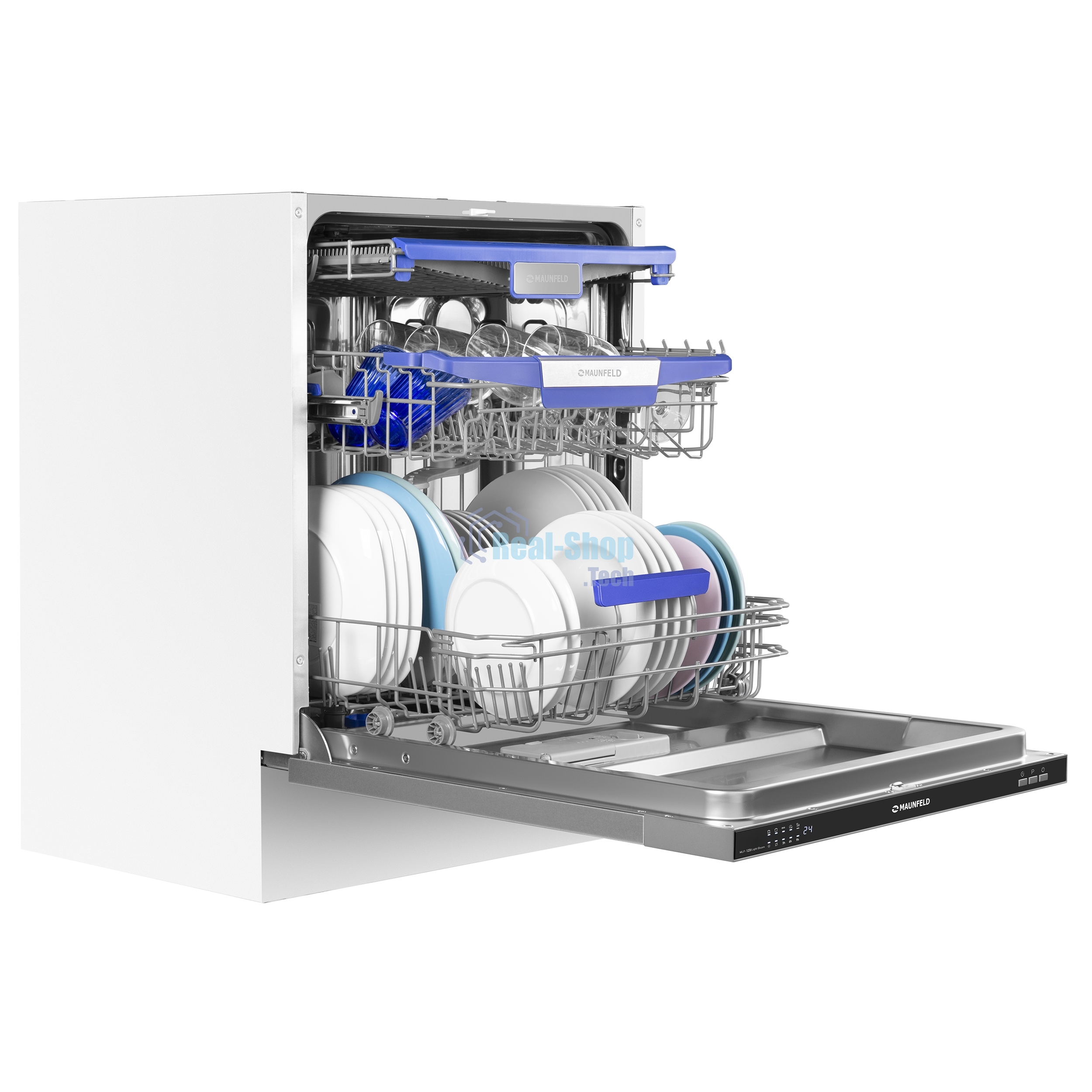 Встраиваемая посудомоечная машина Maunfeld MLP-123I, черный, 59.8 см, 14 компл., 49 дБ, класс A++
