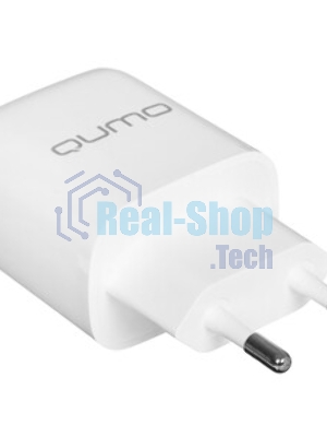 Сетевое зарядное устройство Qumo Energy PD 35Вт, (модель 0117), порты: USB-A QC3.0 + USB Type-C PD, белый