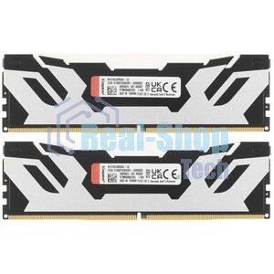 Оперативная память Kingston Fury Renegade, DDR5, 32Gb (1x32Gb), 6400MHz, CL32, DIMM, радиатор, белый