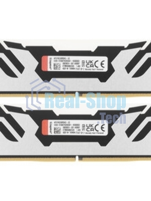 Оперативная память Kingston Fury Renegade, DDR5, 32Gb (1x32Gb), 6400MHz, CL32, DIMM, радиатор, белый