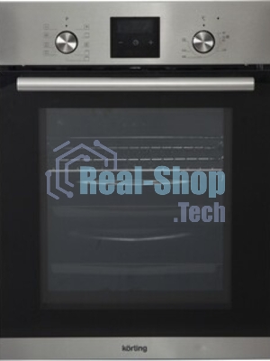 Встраиваемая электрическая духовка Korting OKB 7931 CMX 59.6 х 45 x 55 см, 9 режимов нагрева, сенсорное электронное управление TouchControl, LED дисплей Cold White белого цвета, утапливаемые переключатели, телескопические направляющие на 1-м уровне, нержавеющая сталь
