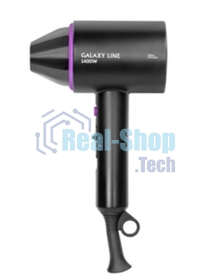 Фен Galaxy Line GL 4346 черный, 1400 Вт, компактный