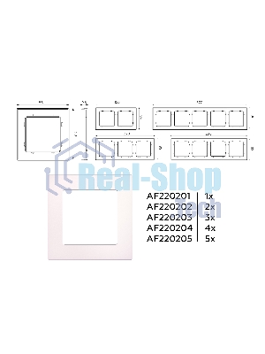 Рамка ALFA Techno (Жемчуг) 5-ая AF220205