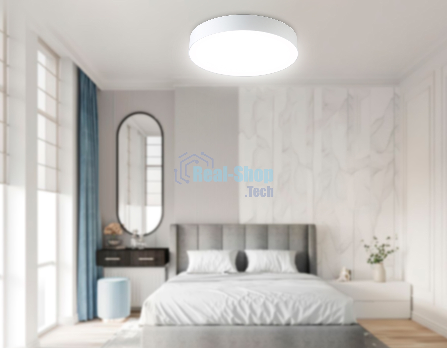 Потолочный светодиодный светильник Ambrella light FZ1355 WH белый IP20 60W 3000-6500K 490*80 (ПДУ ИК)