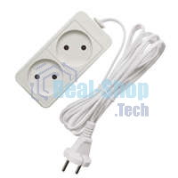 Удлинитель быт. ТМ Союз 1300 Вт 2 гн. ШВВП 3 м 481S-0203