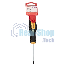 Отвертка крестовая Rexant PZ 1х75 мм, двухкомпонентная рукоятка