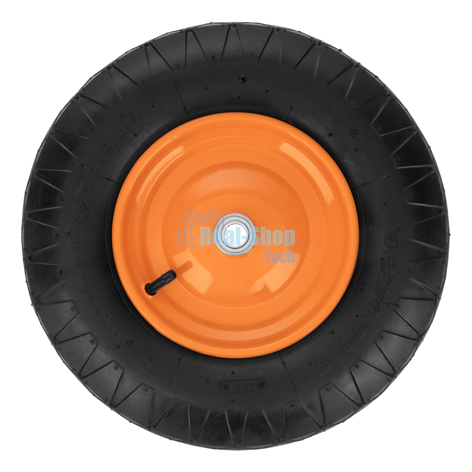 Колесо пневматическое Palisad 4.80/4.00-8 D390мм, подш. внут. диам. 20 мм, длина оси 80 мм