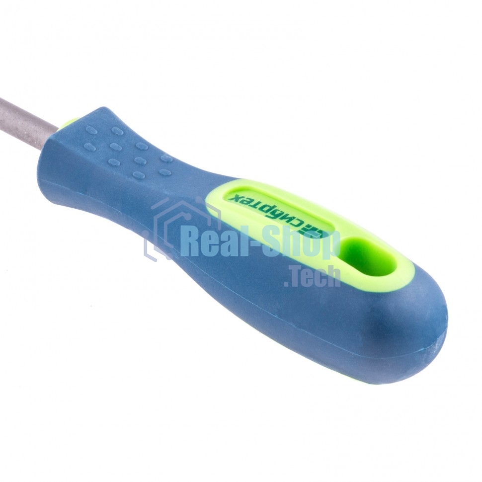 Напильник Сибртех, 200 мм круглый, двухкомпонентная рукоятка, №2