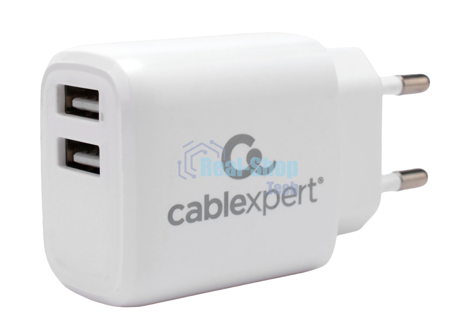 Сетевое зарядное устройство Cablexpert MP3A-PC-58, 10.5Вт, 2.1А, 2хUSB, белый, пакет