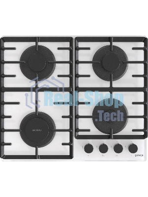 Газовая варочная панель Gorenje GT642SYW, 4 конфорки, закаленное стекло, белый