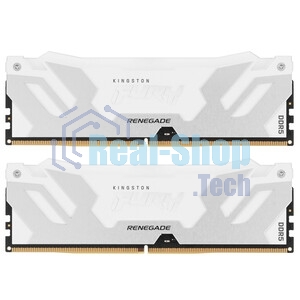 Оперативная память Kingston Fury Renegade, DDR5, 32Gb (2x16GB), 7200MHz, CL38, DIMM, радиатор, RGB, белый