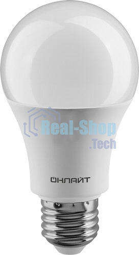 Лампа светодиодная ОНЛАЙТ 71647 OLL-A60-7-230-2.7K-E27 7Вт грушевидная 2700К тепл. белый E27 525лм 176-264В