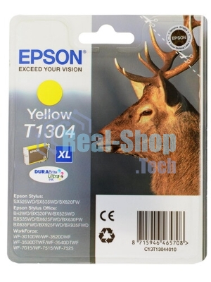 Картридж струйный Epson C13T13044012 желтый для Epson SX525WD/SX535WD/B42WD/BX320FW/BX625FWD/BX635FWD/WF-7015/7515/7525 (10.1мл)