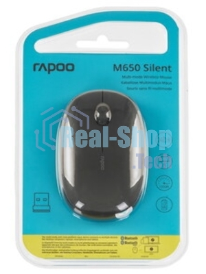 Мышь беспроводная Rapoo M650 темно-серый