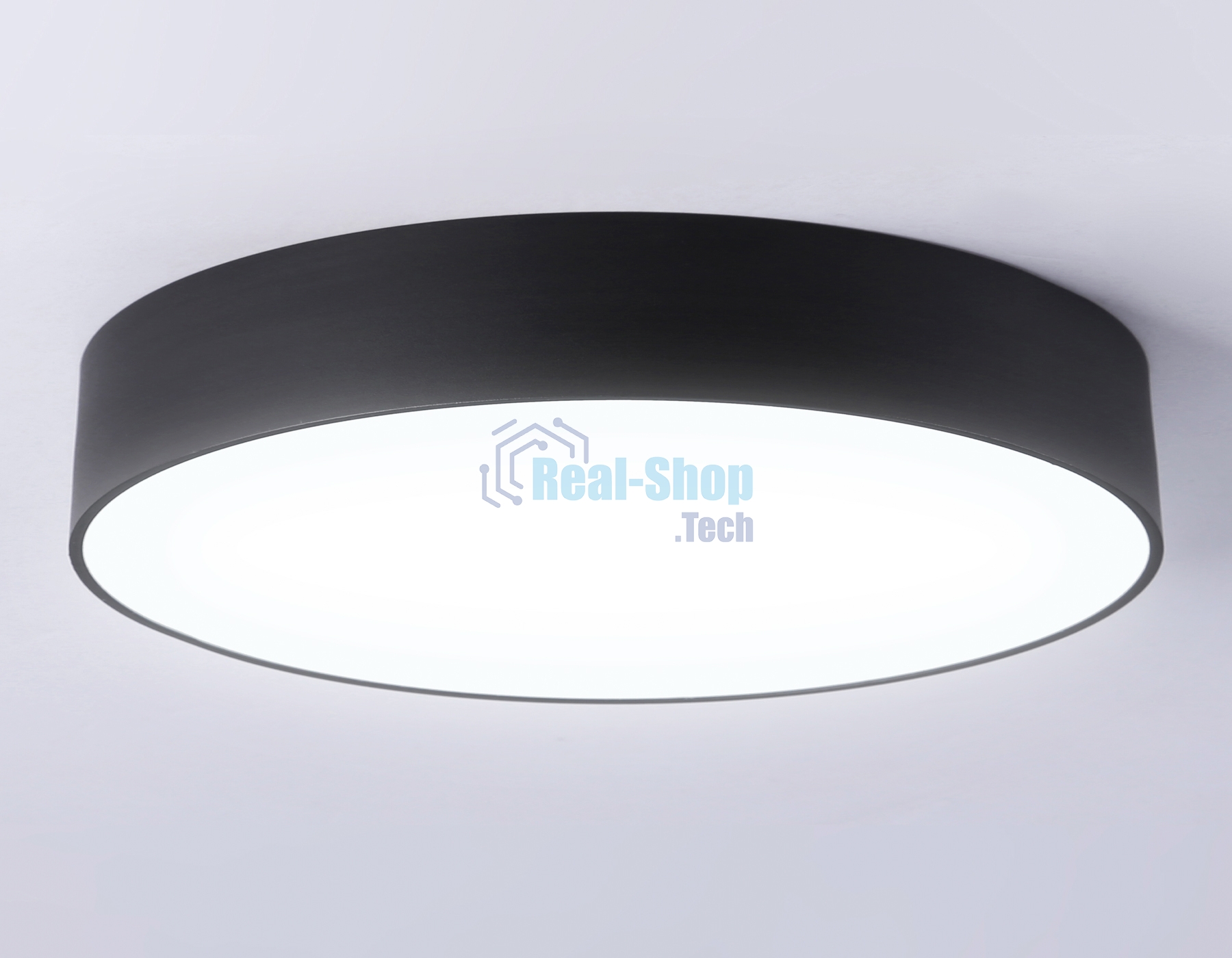 Потолочный светодиодный светильник Ambrella light FV5530 BK черный LED 45W 4200K D400*58 (Без ПДУ)