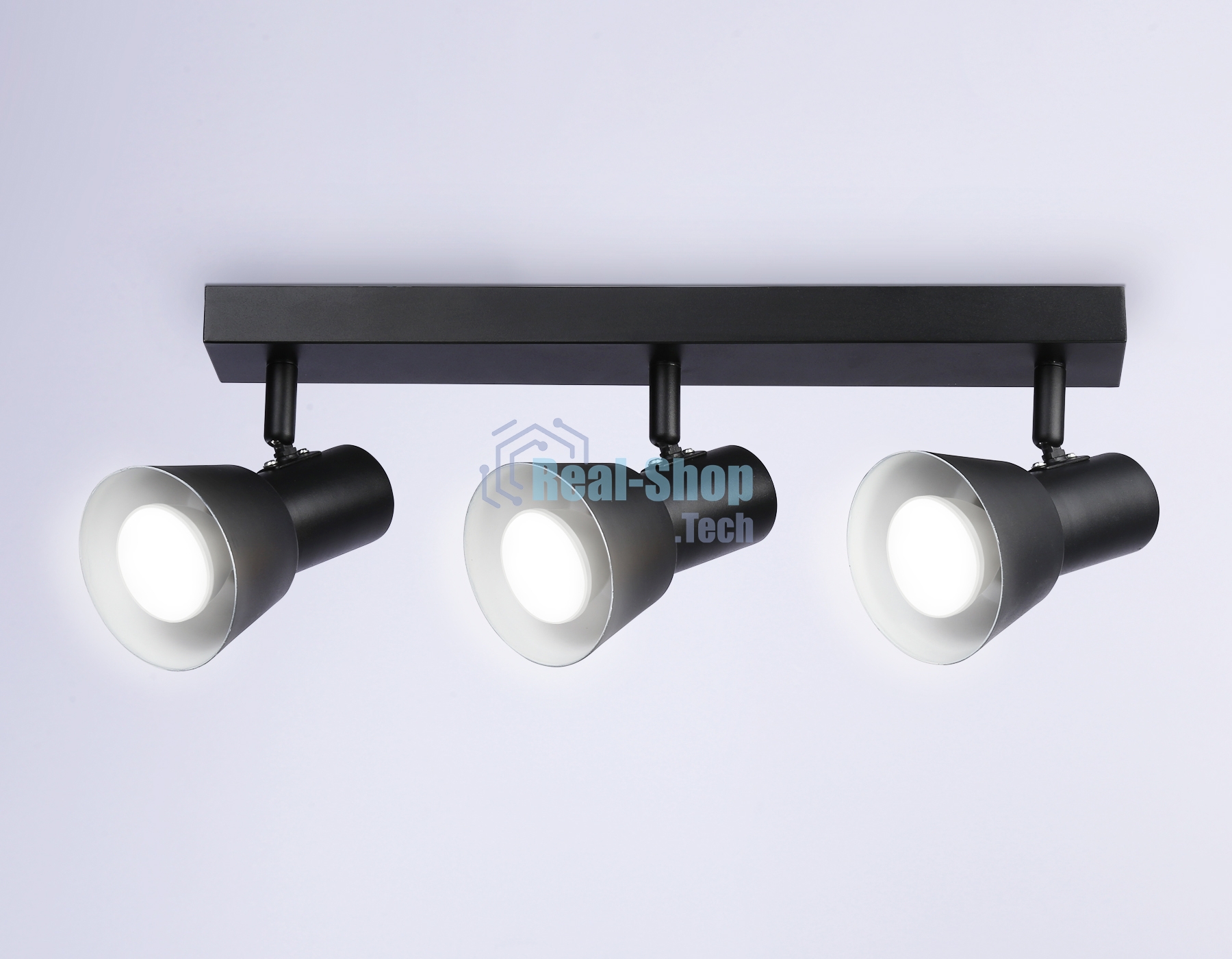 Светильник Ambrella light TA13122/3 BK/WH черный/белый GU10/3 max 12W 470*85*150