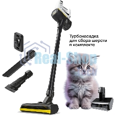 Пылесос вертикальный Karcher VC 4 Cordless myHome Pet черный/белый, питание от аккумулятора, 140 Вт, уборка сухая, пылесборник 0.65 л