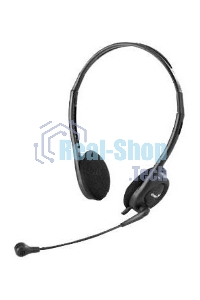 Гарнитура проводная с микрофоном Genius HS-200C черный