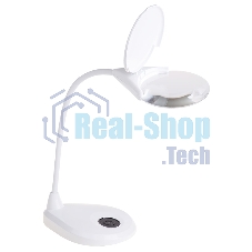 Лупа настольная 3D Rexant с подсветкой 3 LED, сенсорная регулировка яркости, EXPERT, белая
