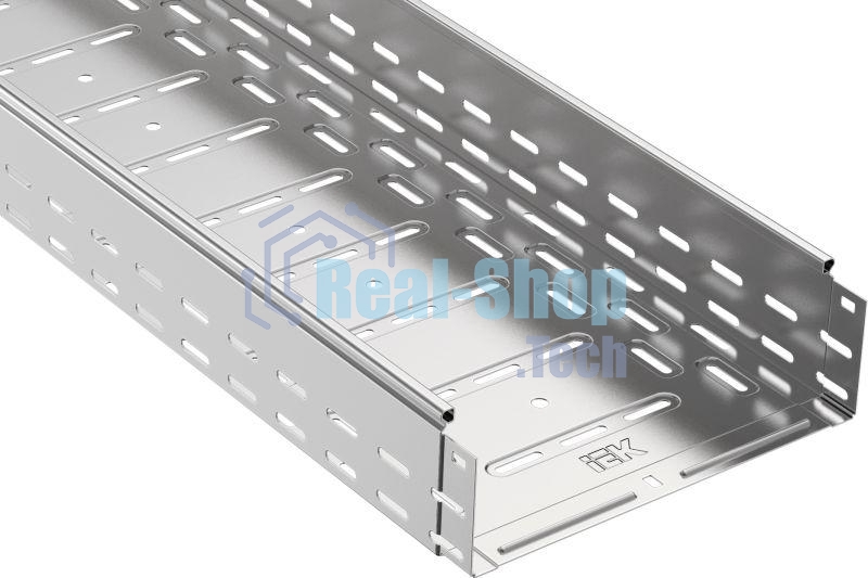 Лоток листовой перфорированный 300х100 L3000 сталь 1мм ИЭК CLP10-100-300-3