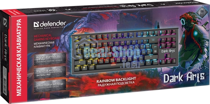 Клавиатура проводная Defender Dark Arts GK-375, USB, черный