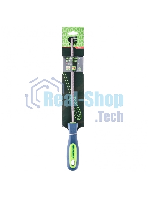 Напильник Сибртех, 200 мм круглый, двухкомпонентная рукоятка, №2