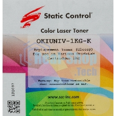 Тонер для принтера Static Control Oki C3300N5500 OKIUNIV-1KG-K черный (флакон 1000гр)