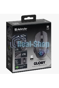 Мышь беспроводная Defender Glory GM-514 черный, 3200 dpi, радиоканал, USB, кнопки - 7