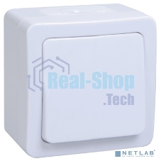 Выключатель 1-кл. ОП ГЕРМЕС PLUS 10А IP54 ВСп20-1-0-ГПБ проход. белый ИЭК EVMP12-K01-10-54-EC