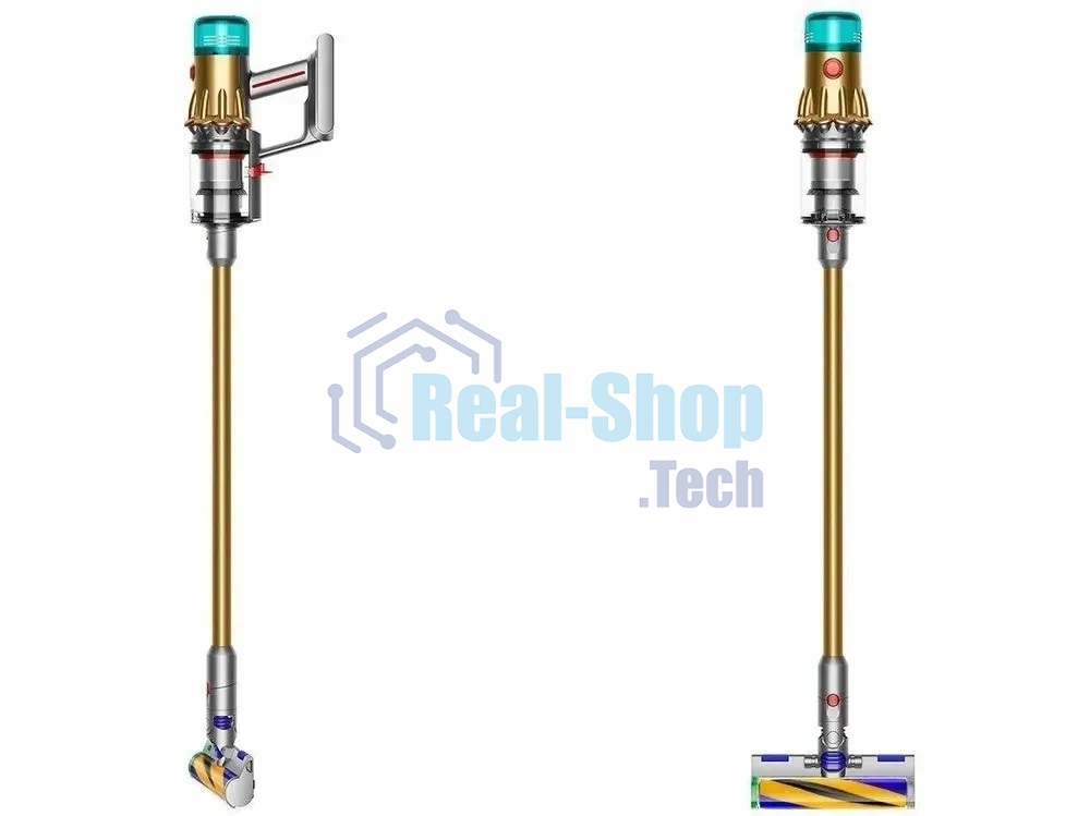 Пылесос вертикальный Dyson SV46 V12 Detect Slim Absolute золотистый/серебристый, питание от аккумулятора, 150 Вт, уборка сухая, пылесборник 0.35 л, работа от АКБ max 60 мин