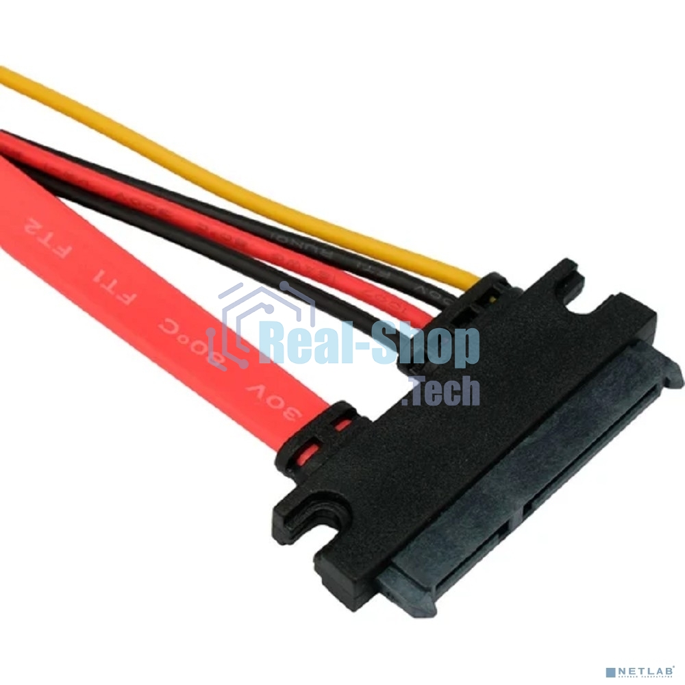 Кабель-удлинитель SATA Cablexpert CC-SATAMF-715-30CM, Sata 7+15pin, 30 см, пакет